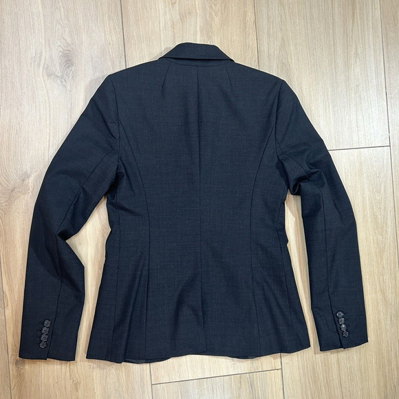 J.CREW Sz 2T Black Two-Button Jacket in Stretch Wool Career Business Blazer - Picture 11 of 12